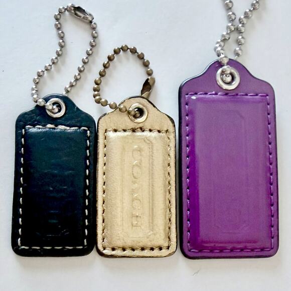 3 Coach Hang Tag Replacement Purple Gold Black 2.5" 1" Bundle - Picture 6 of 6